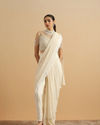 Regal Cream Fancy Partywear Saree